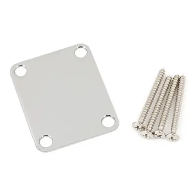 Fender 4-Bolt Vintage-Style Neck Plate, Chrome (No Logo)