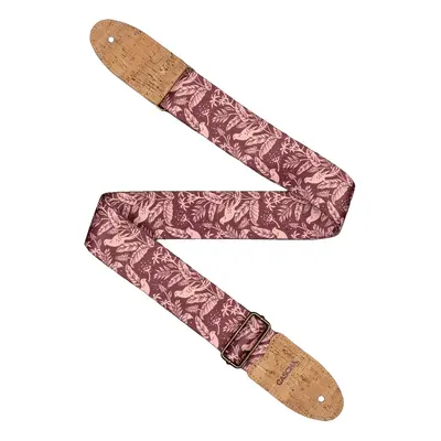 Cascha CGS-VC1 Guitar Strap Vegan Cork - Mauve Birds