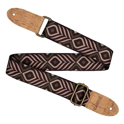 Cascha CUS-VC9 Ukulele Strap Vegan Cork - Green Chevron