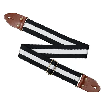 Cascha CGS-CD4 Guitar Strap Cotton - Black & White