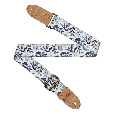 Cascha CUS-VC3 Ukulele Strap Vegan Cork - Blue Twigs (kicsomagolt)