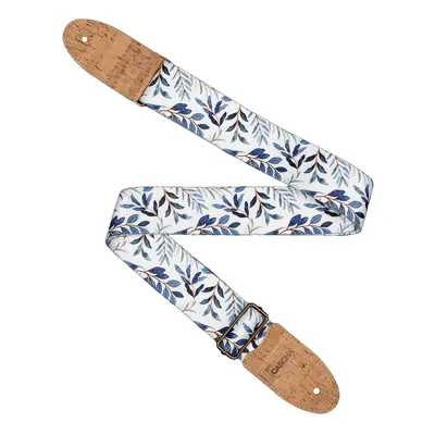 Cascha CGS-VC3 Guitar Strap Vegan Cork - Blue Twigs