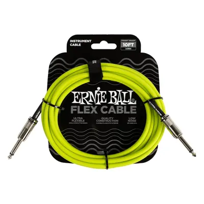 Ernie Ball Flex Instrument Cable 10' Green