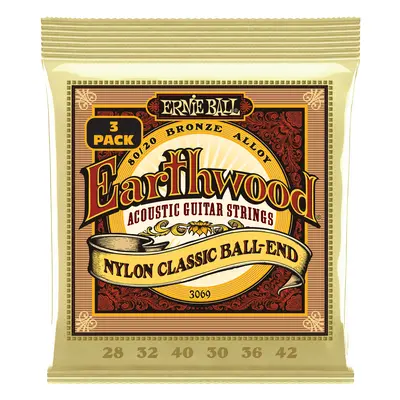 Ernie Ball 3069 Earthwood Folk 3-Pack