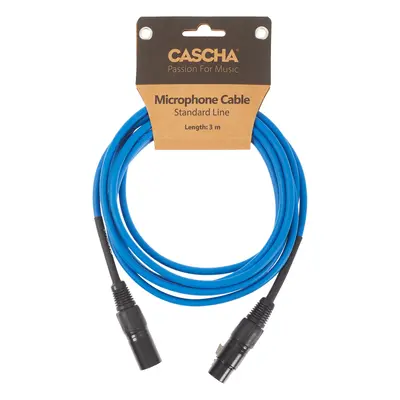 Cascha Standard Line Mic Cable Blue 3m