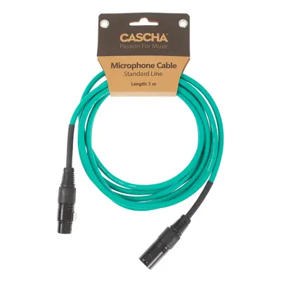 Cascha Standard Line Mic Cable Green 3m