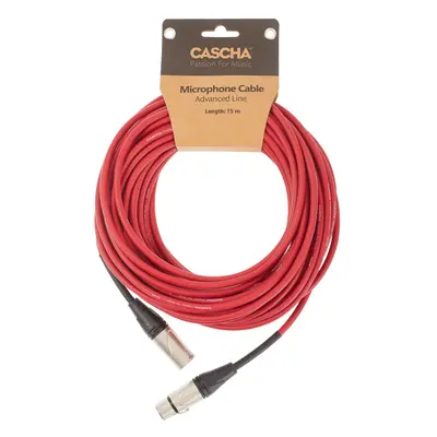 Cascha Advanced Line Mic Cable Red 15m