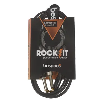 Bespeco ROCKIT Interlink Cable Jack 3,5 TRS M 90° - 2x Jack TS 1,5 m