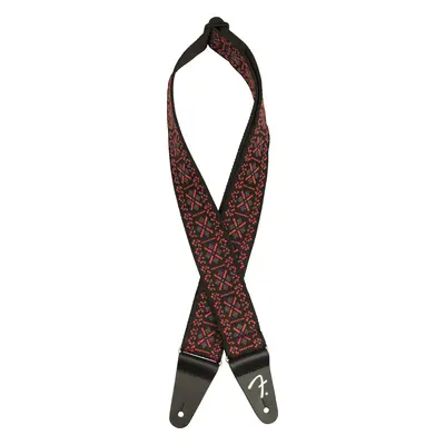 Fender Pasadena Woven Strap, Lattice Red, 2"