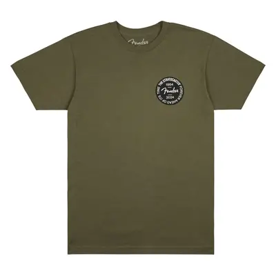 Fender Strat 70th Badge Tee, Olive, M (kicsomagolt)