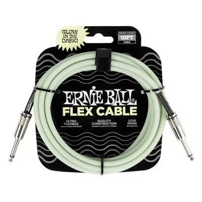 Ernie Ball Flex Instrument Cable Straight/Straight 10ft - Glow in Dark