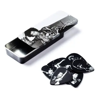 Dunlop Jimi Hendrix Pick Tin Silver Portrait I