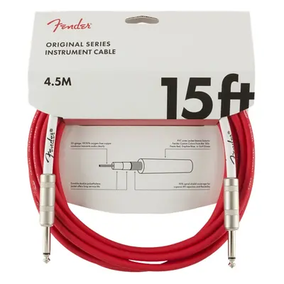 Fender Original Series 15' Instrument Cable Fiesta Red