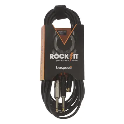 Bespeco ROCKIT Interlink Cable Jack 3,5 TRS M 90° - 2x Jack TS 5 m