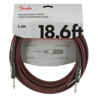 Fender Professional Series 18.6' Instrument Cable Red Tweed