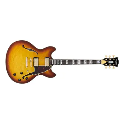 D'Angelico Excel DC XT Iced Tea Burst Quilt