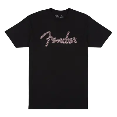 Fender Spaghetti Logo Wavy Checker Tee Pink L