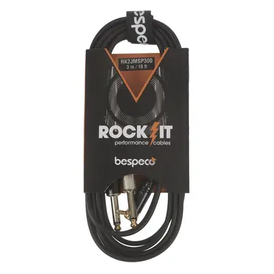 Bespeco ROCKIT Interlink Cable Jack 3,5 TRS M 90° - 2x Jack TS 3 m