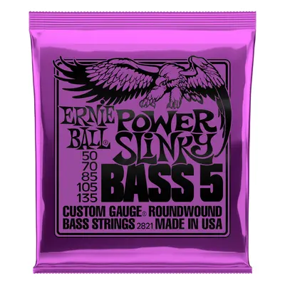 Ernie Ball 2821 Power Slinky Nickel Wound 5-String Electric Bass 50-13