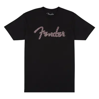 Fender Spaghetti Logo Wavy Checker Tee Pink XL