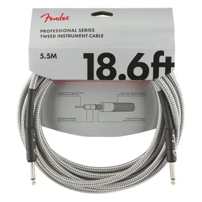 Fender Professional Series 18.6' Instrument Cable White Tweed