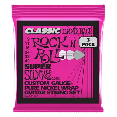 Ernie Ball 3253 Pure Nickel Super Slinky 3-Pack