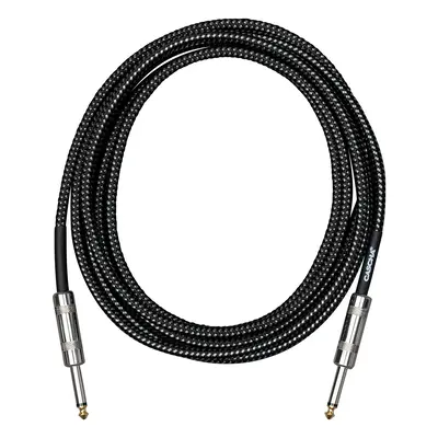 Cascha Standard Line Guitar Cable Straight Black Tweed 6m