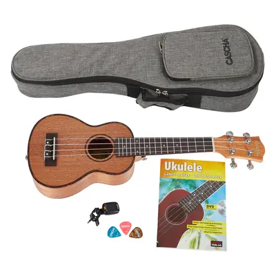 Cascha HH 2027 Soprano Mahogany Ukulele Bundle (kicsomagolt)