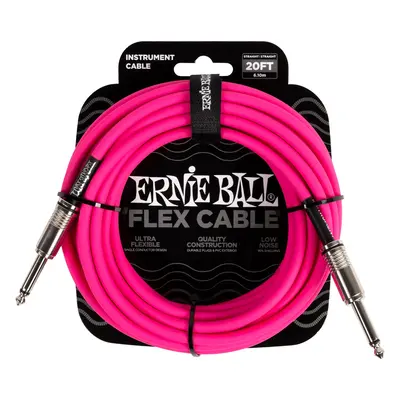 Ernie Ball Flex Instrument Cable 20' Pink