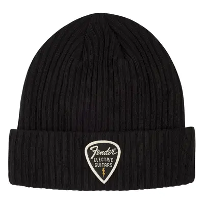 Fender Pick Patch Ribbed Beanie Black