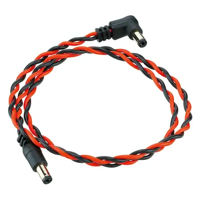 Ibanez Twisted DC Cable Black & Neon Red, Length: 24" Straight & Angle