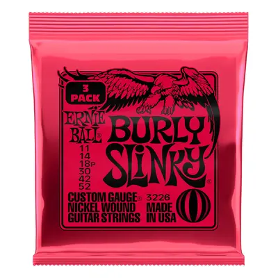 Ernie Ball 3226 Nickel Wound Strings Burly Slinky 3 Pack