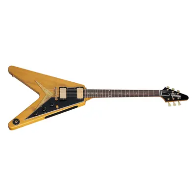 Gibson CS 1958 Korina Flying V Black Pickguard Natural