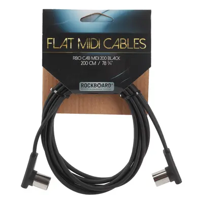 Rockboard Flat MIDI Cable Black 200 cm