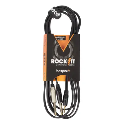 Bespeco ROCKIT Interlink Cable Jack 3,5 TRS - 2x Jack Mono 3 m