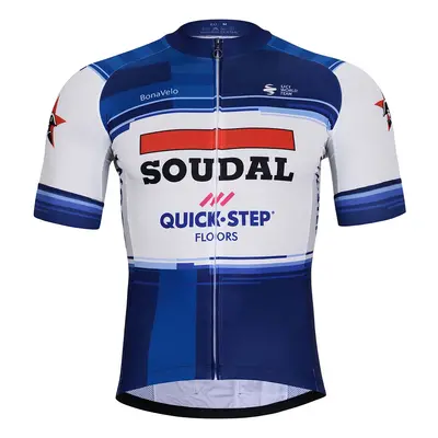 BONAVELO Rövid ujjú kerékpáros mez - SOUDAL QUICK-STEP - kék/fehér