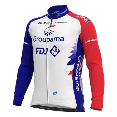 ALÉ Hosszú ujjú kerékpáros mez - GROUPAMA FDJ - piros/kék/fehér