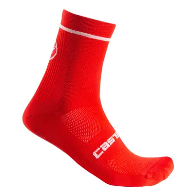 CASTELLI Klasszikus kerékpáros zokni - ENTRATA - piros