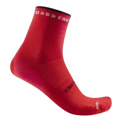 CASTELLI Klasszikus kerékpáros zokni - ROSSO CORSA LADY - piros