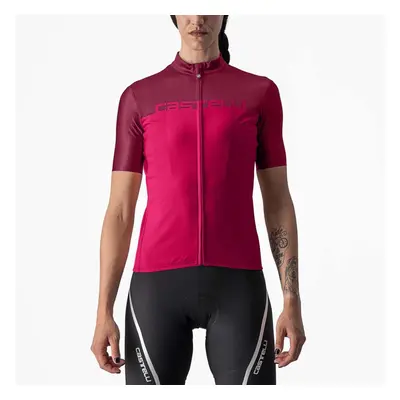 CASTELLI Rövid ujjú kerékpáros mez - VELOCISSIMA LADY - rózsaszín/piros