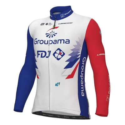 ALÉ Hosszú ujjú kerékpáros mez - GROUPAMA FDJ - piros/kék/fehér