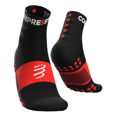 COMPRESSPORT Klasszikus kerékpáros zokni - TRAINING - fekete/piros