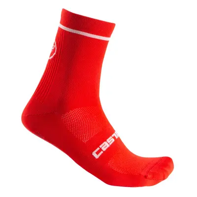 CASTELLI Klasszikus kerékpáros zokni - ENTRATA - piros