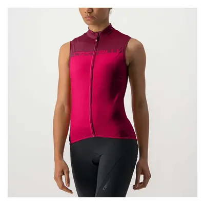 CASTELLI Ujjatlan kerékpáros mez - VELOCISSIMA LADY - bordó/piros