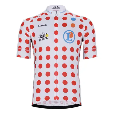 BONAVELO Rövid ujjú kerékpáros mez - TOUR DE FRANCE - piros/fehér