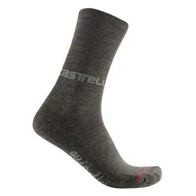 CASTELLI Klasszikus kerékpáros zokni - QUINDICI SOFT MERINO W - zöld