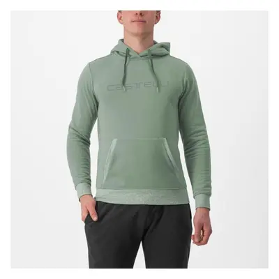 CASTELLI póló - LOGO HOODIE - világoszöld