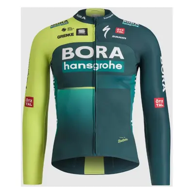 SPORTFUL Hosszú ujjú kerékpáros mez - BORA - zöld/világoszöld