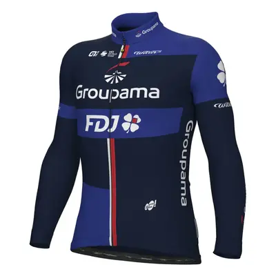 ALÉ Hosszú ujjú kerékpáros mez - GROUPAMA FDJ - kék