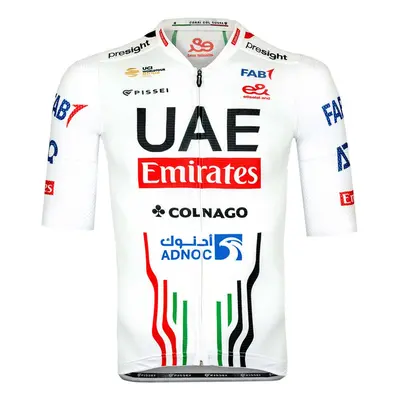 PISSEI Rövid ujjú kerékpáros mez - UAE TEAM EMIRATES OFFICIAL - piros/fekete/fehér